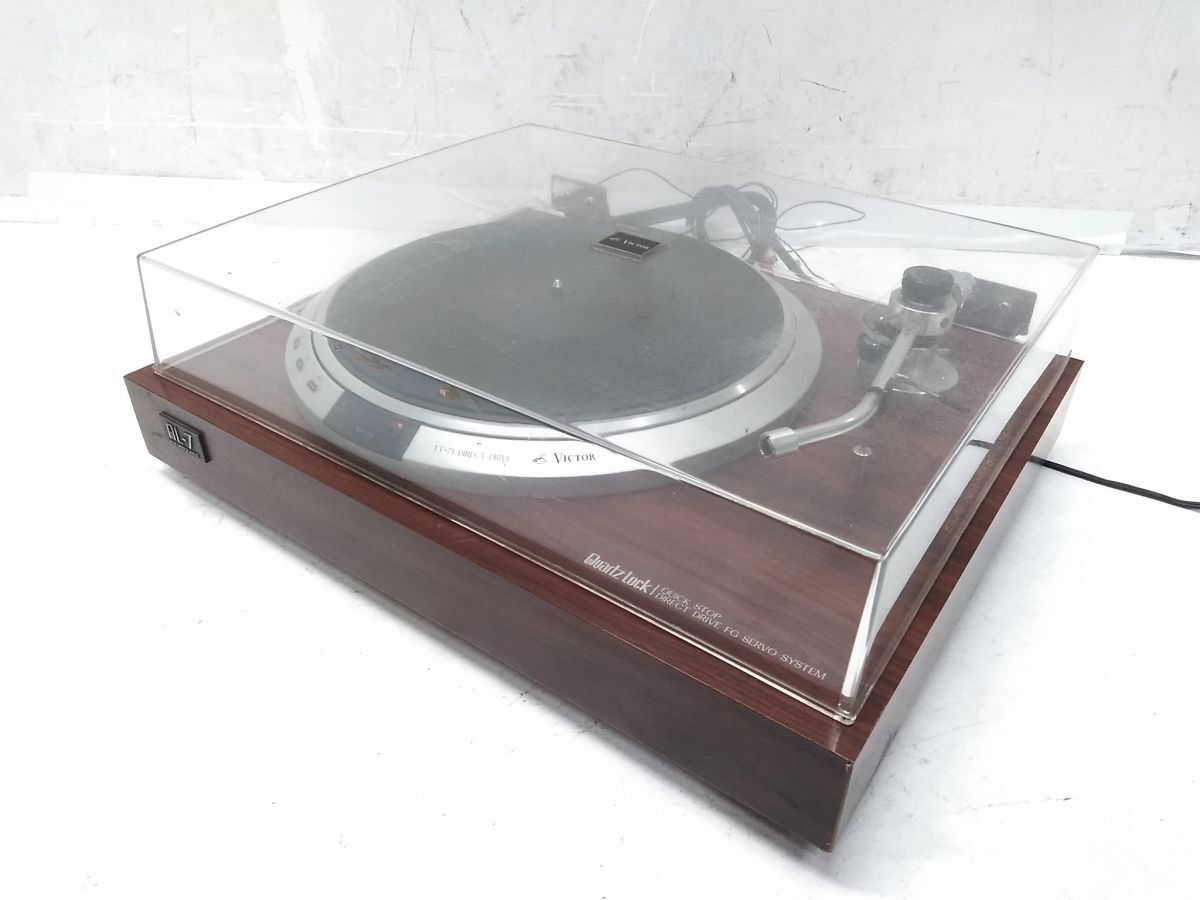 ?ジャンク VICTOR ビクター QL-7 ターンテーブル レコードプレーヤー アナログ 取説付き 1014-17F @140?