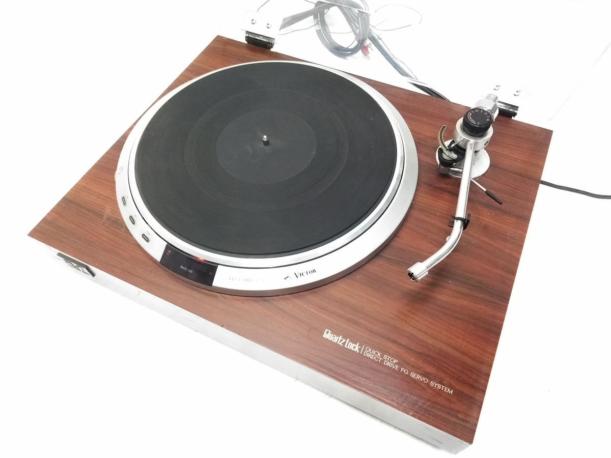?ジャンク VICTOR ビクター QL-7 ターンテーブル レコードプレーヤー アナログ 取説付き 1014-17F @140?