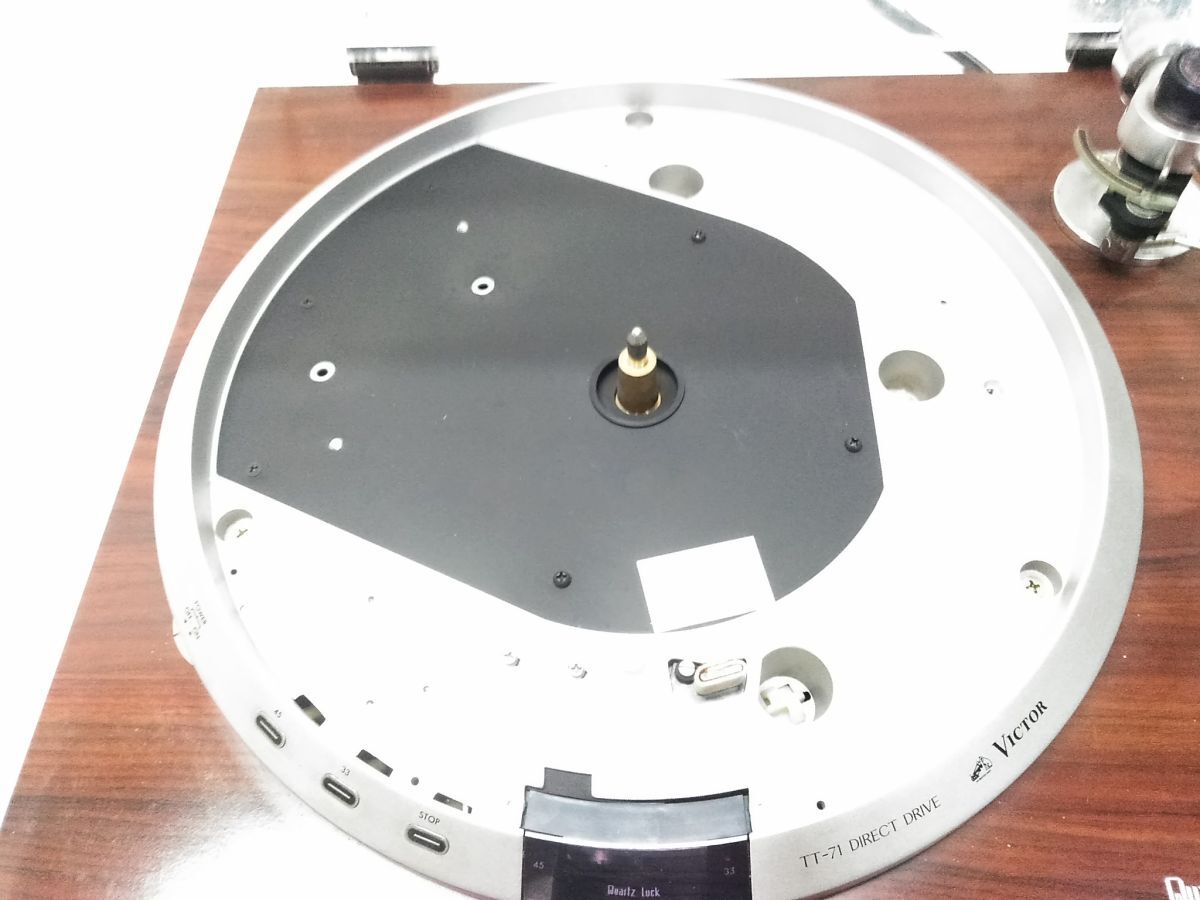 ?ジャンク VICTOR ビクター QL-7 ターンテーブル レコードプレーヤー アナログ 取説付き 1014-17F @140?