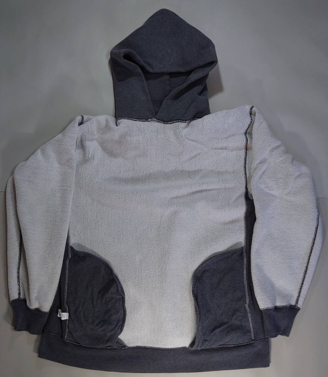 90s - 00s ヴィンテージ リバースウィーブ スウェット パーカー フルカウント グレー 日本製 40 L XL Fullcount 古着 フーディ # Champion_画像8