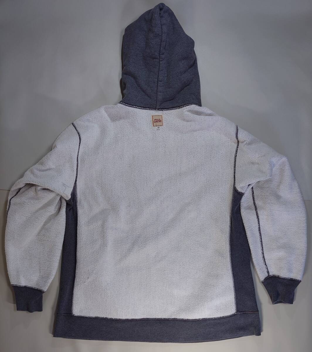 90s - 00s ヴィンテージ リバースウィーブ スウェット パーカー フルカウント グレー 日本製 40 L XL Fullcount 古着 フーディ # Champion_画像9