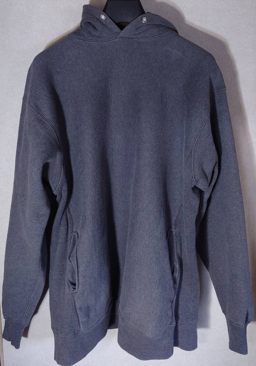 90s - 00s ヴィンテージ リバースウィーブ スウェット パーカー フルカウント グレー 日本製 40 L XL Fullcount 古着 フーディ # Champion_画像3