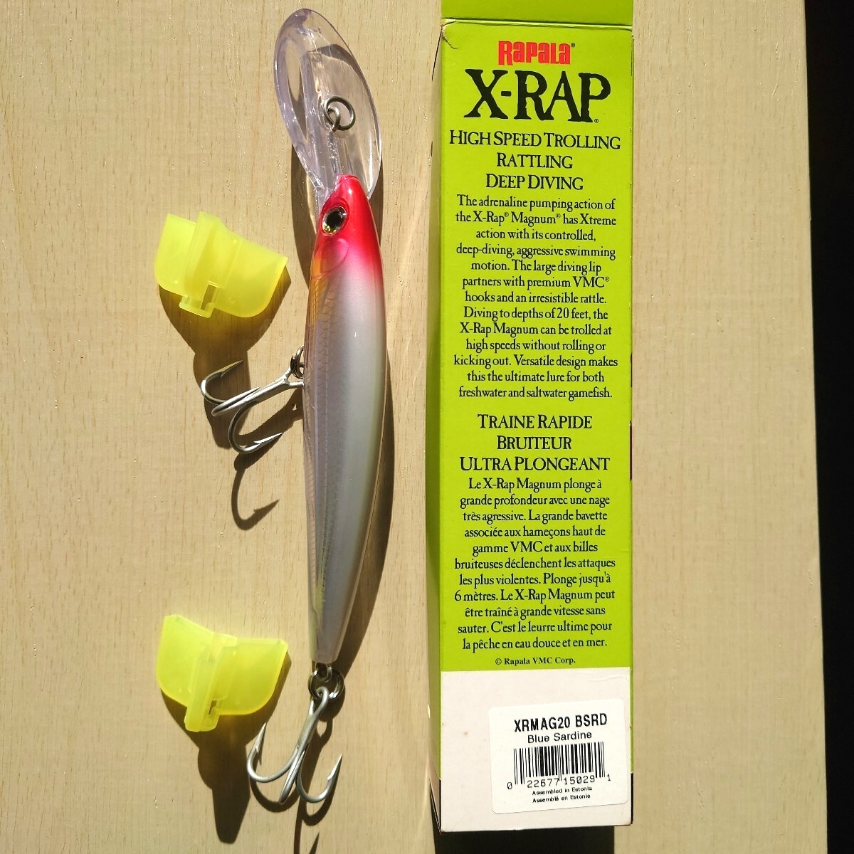 ☆☆大物回遊魚狙い！ラパラX-RAP MAGNUM XR20MAG RHレッドヘッド カルティバトリプルフック付（未使用品）フックカバーおまけお買得！☆☆_画像2