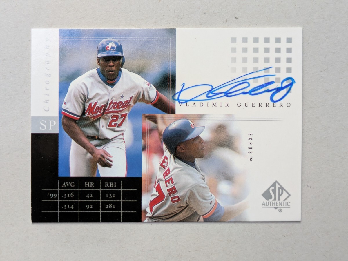 2000 UPPER DECK SP AUTHENTIC Vladimir Guerrero AUTO 直筆 サイン VG MLB カード ブラディミール ゲレーロ モントリオール エクスポズ _画像1