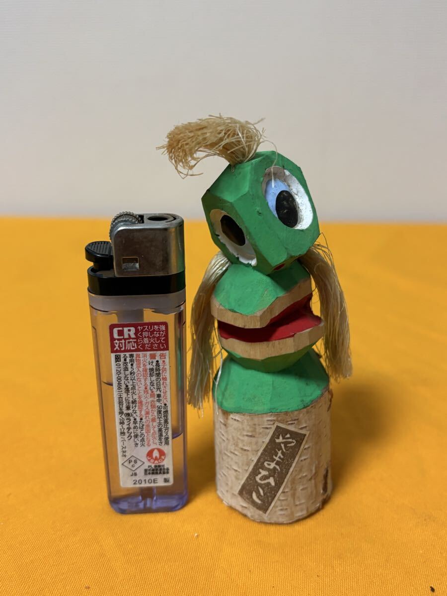 山神 やまひこ 共箱 木彫人形 郷土玩具 農民美術 伝統工芸 木地玩具 置物 魔除け 縁起物 保管品 時代古物 民芸品 昭和レトロ_画像9