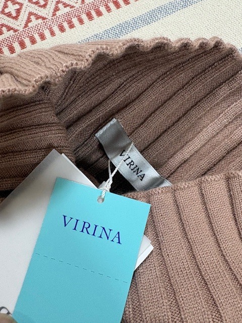 【未使用】ヴィリーナマタニティー VIRINA アルマニット ワンピース ピンク XS タグ付き/お洒落 綺麗なシルエット【irodori-323】 _画像4