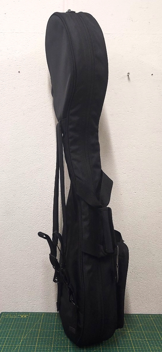 ★地唄 三味線用ふこふこの確りしたソフトケース リュック ハンドル ショルダー 3wayブラック クッション材入り 楽器 運搬 伝統和楽器★_画像4