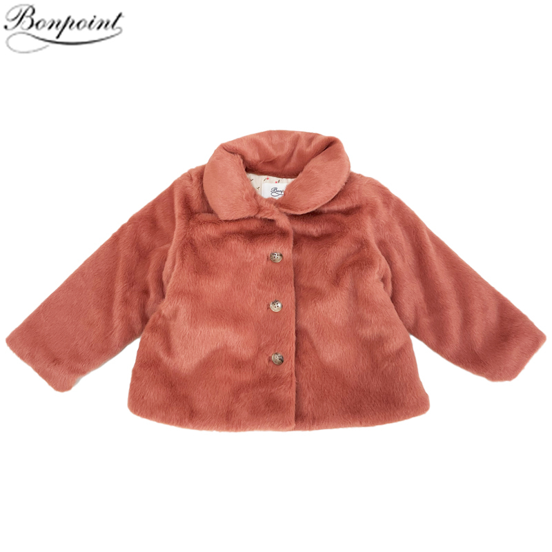 Bonpoint Bonpoint новый товар outlet 4 лет 110cm девушка eko мех жакет бренд девочка ребенок Kids бесплатная доставка параллель импортные товары 
