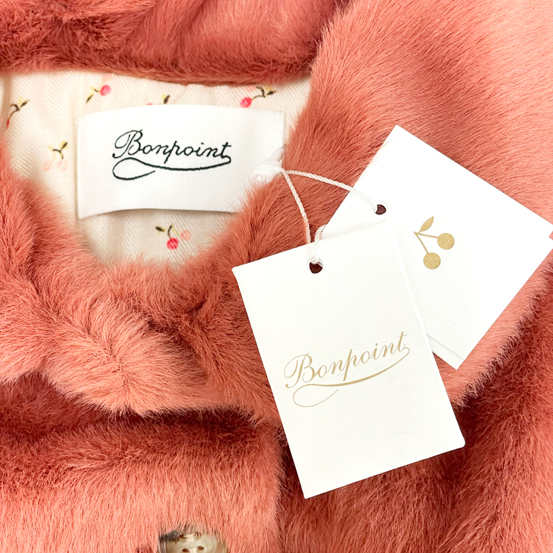 Bonpoint Bonpoint новый товар outlet 4 лет 110cm девушка eko мех жакет бренд девочка ребенок Kids бесплатная доставка параллель импортные товары 