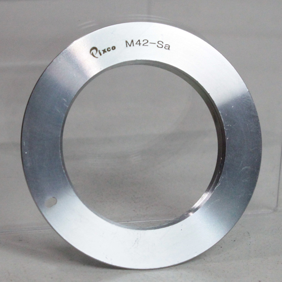 100217 【美品 Pixco】 Pixco M42マウントレンズ→Sa シグマSAマウント装着 変換アダプター_画像1