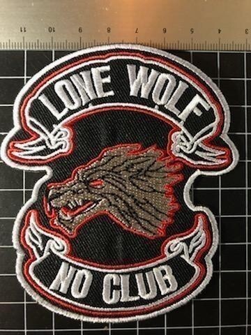 ★アイロンワッペン★一匹狼★No CLUB★MCには入らないぜ～_画像2