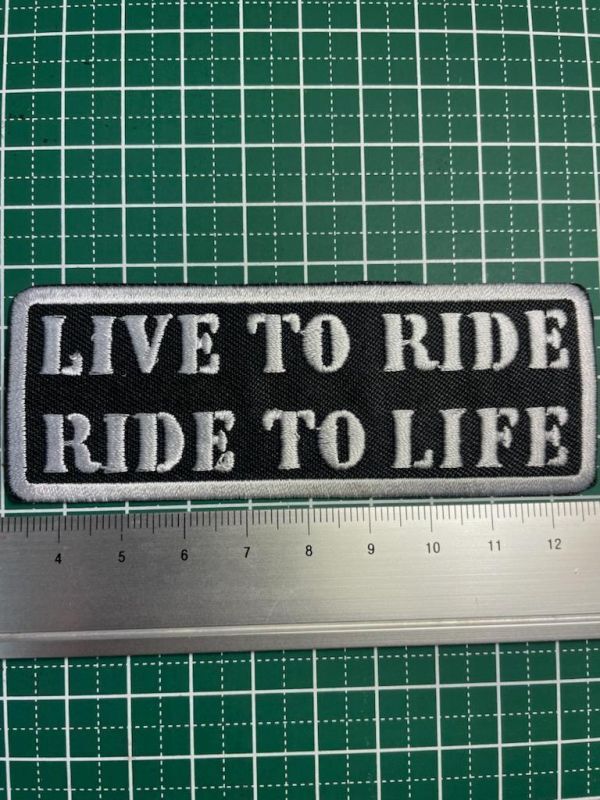 スラングワッペン★LIVE TO RIDE RIDE TO LIFE★_画像1