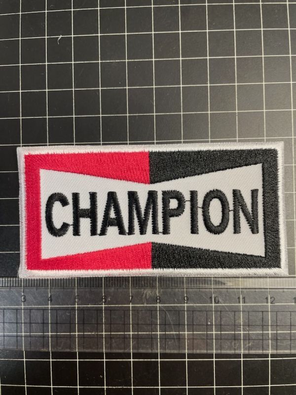アイロンワッペン★CHAMPION★プラグ★四角_画像2