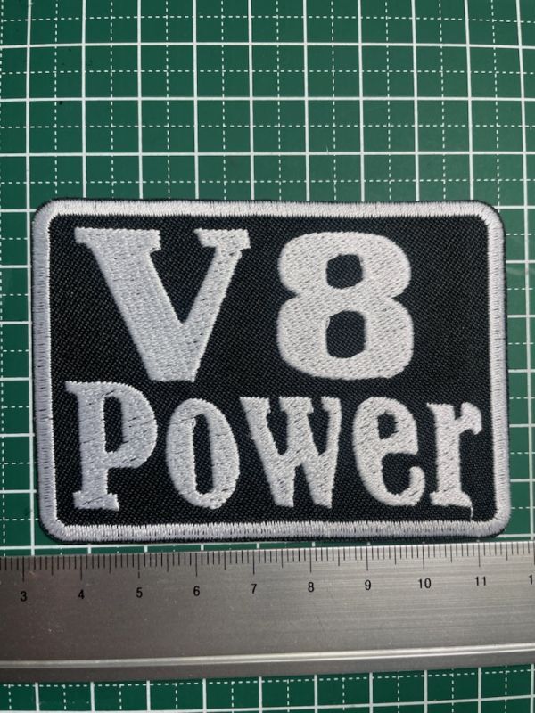 アイロンワッペン★V8パワー★アメ車★350★427★454SS_画像1