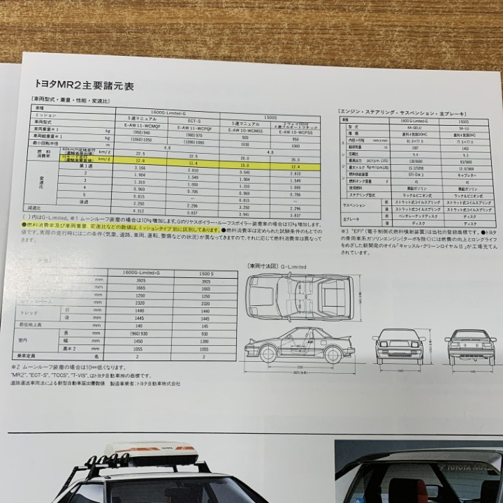 ^01)[1 пункт ограничение!]MR2 the Midship/ M a-ru two midosip/G-Limited/G ограниченный / Toyota / Toyota / проспект / каталог / автомобиль /A