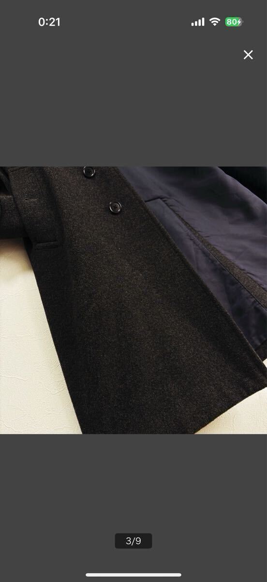 p11奇跡の宝石カシミヤ!!! 定価25万●BURBERRY COLLECTION●カシミヤウールチェスターコート  バーバリーコート メンズ 超別格級!!!!_画像3