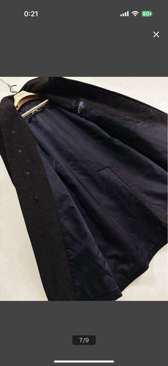 p11奇跡の宝石カシミヤ!!! 定価25万●BURBERRY COLLECTION●カシミヤウールチェスターコート  バーバリーコート メンズ 超別格級!!!!_画像7