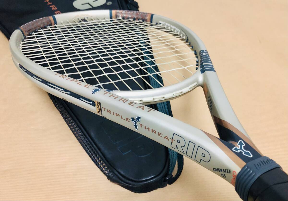 テニスの王子様 不二周助 プリンス トリプルスレッド リップ prince TRIPLE THREAT RIP 元グリップ交換済 DEMOラケット 専用ケース付_画像1