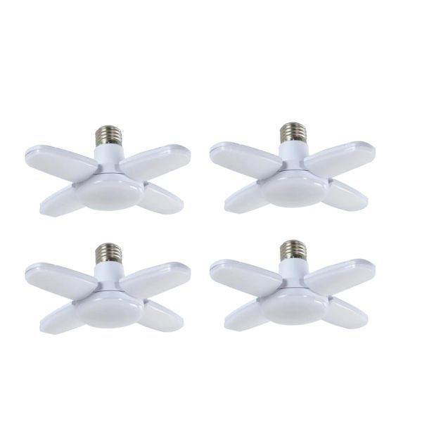 LED ガレージライト LED シーリングライト 蛍光灯 60W 5灯式 E26 E27 電球 昼白色 6500K 照明器具 天井照明 ペンダントライト 倉庫 4個set_画像2