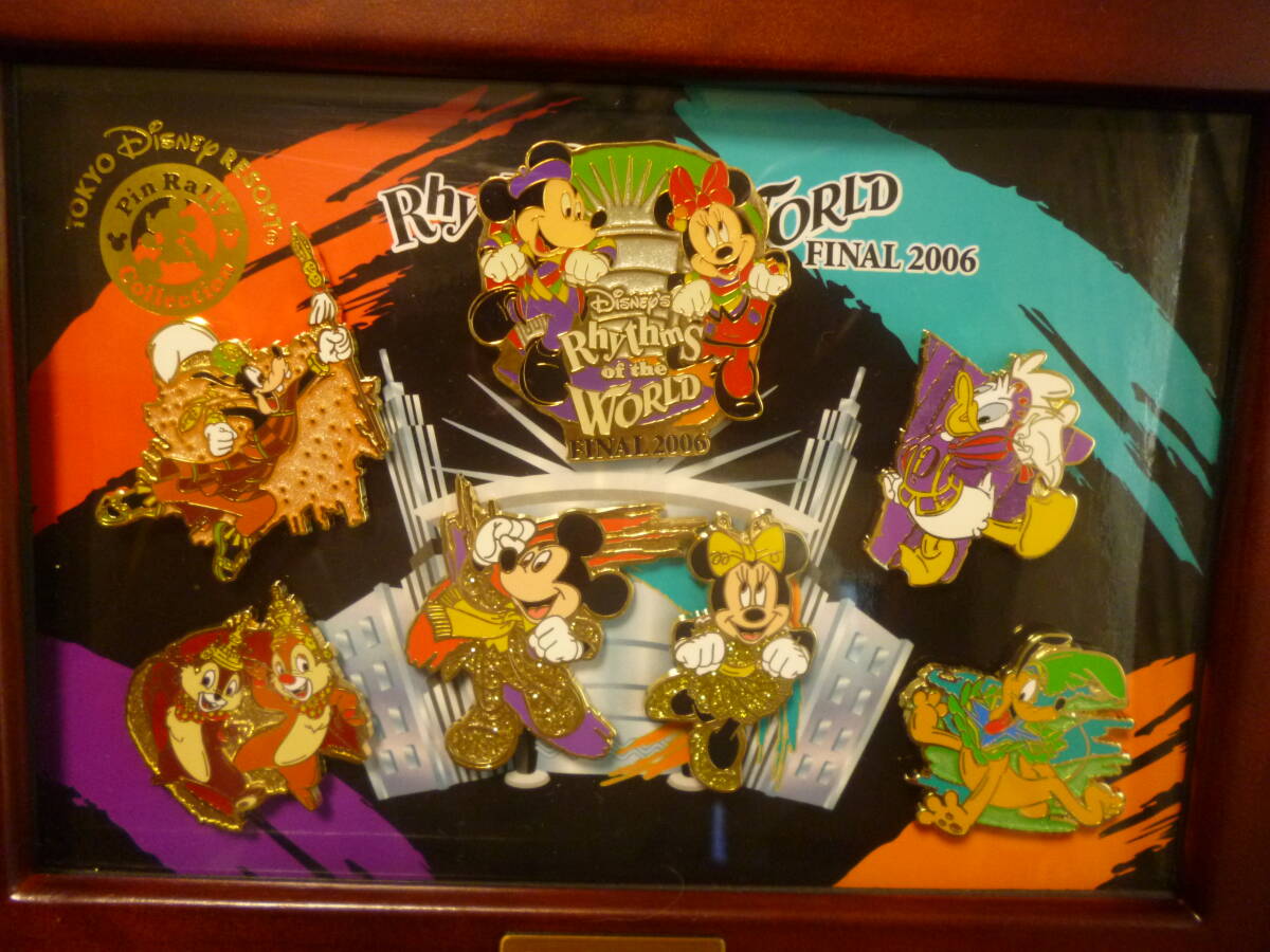 美品・送料込み★東京ディズニーシー・リズムオブワールドFINAL 2006 限定ピンバッジ6個セット＋(FINAL 2006ピンバッジ)★即決_画像2