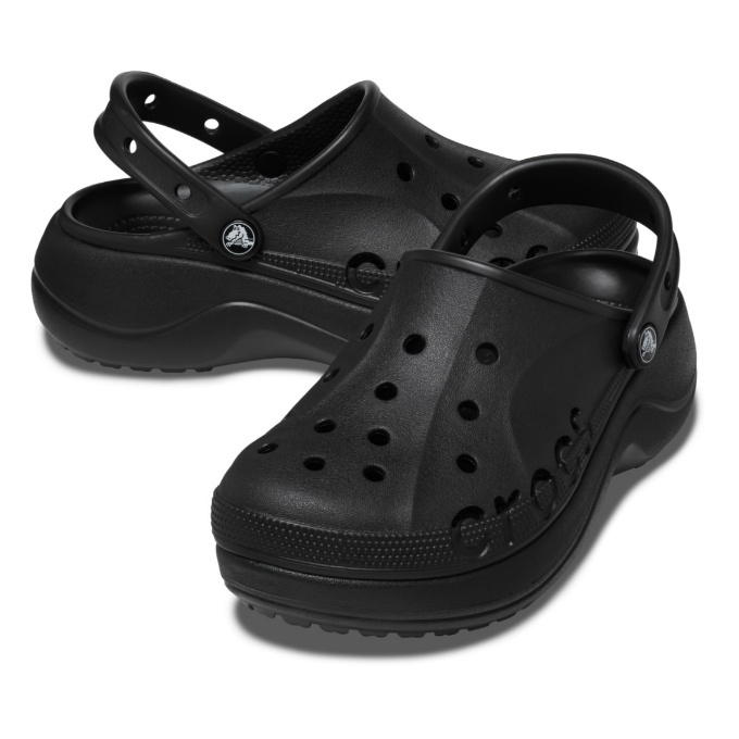 24cm クロックス バヤ プラットフォーム クロッグ ブラック Baya Platform Clog black W8 新品_画像1