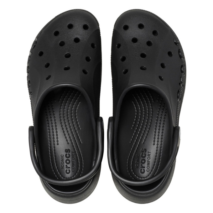 24cm クロックス バヤ プラットフォーム クロッグ ブラック Baya Platform Clog black W8 新品_画像3