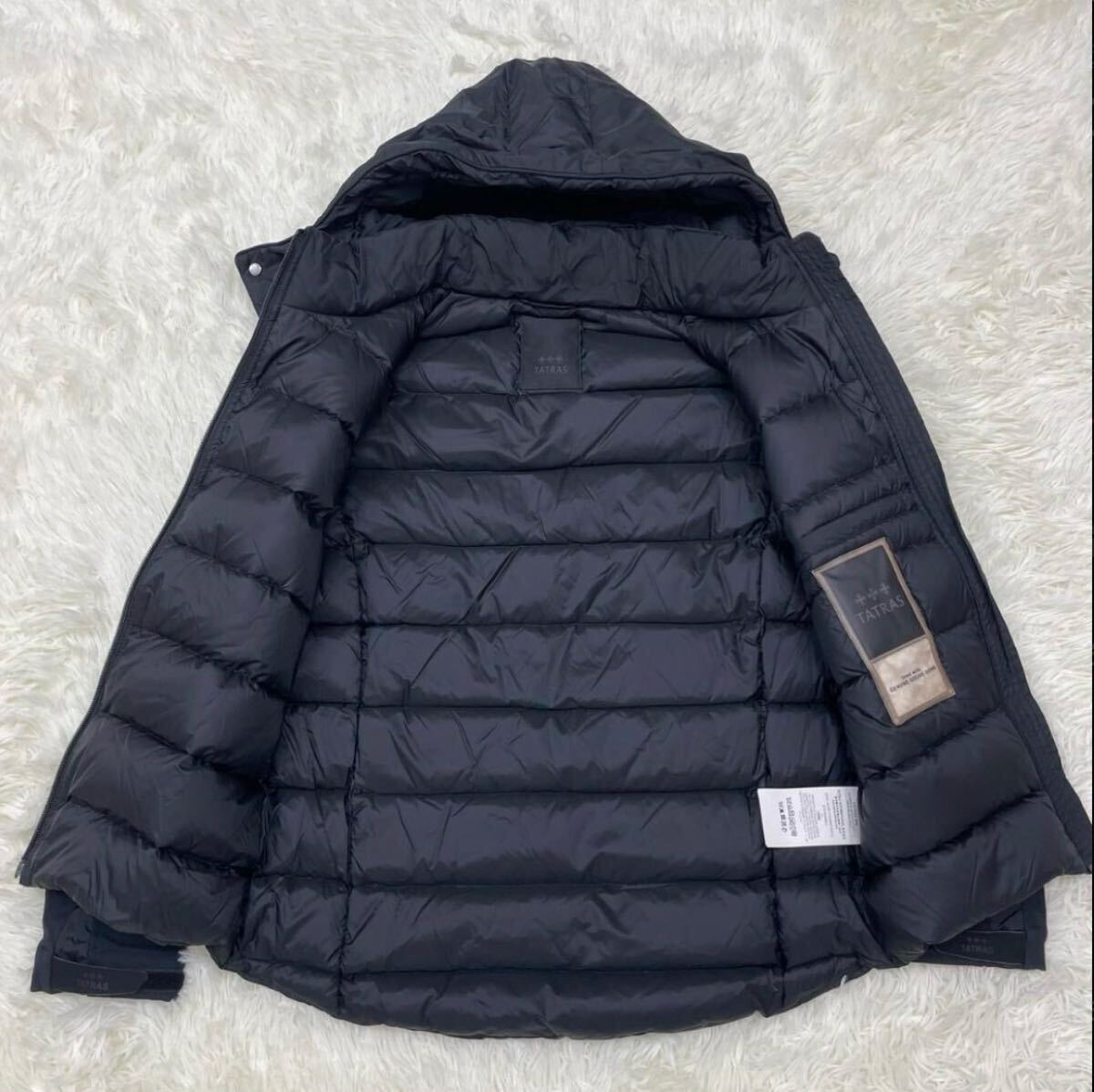 タトラス TATRAS ギブリ GHIBLI ダウンジャケット コンビ ハイブリッド フード 異素材切替 ナイロン ブラック 黒 01 メンズ MTAT20A4666-D_画像4