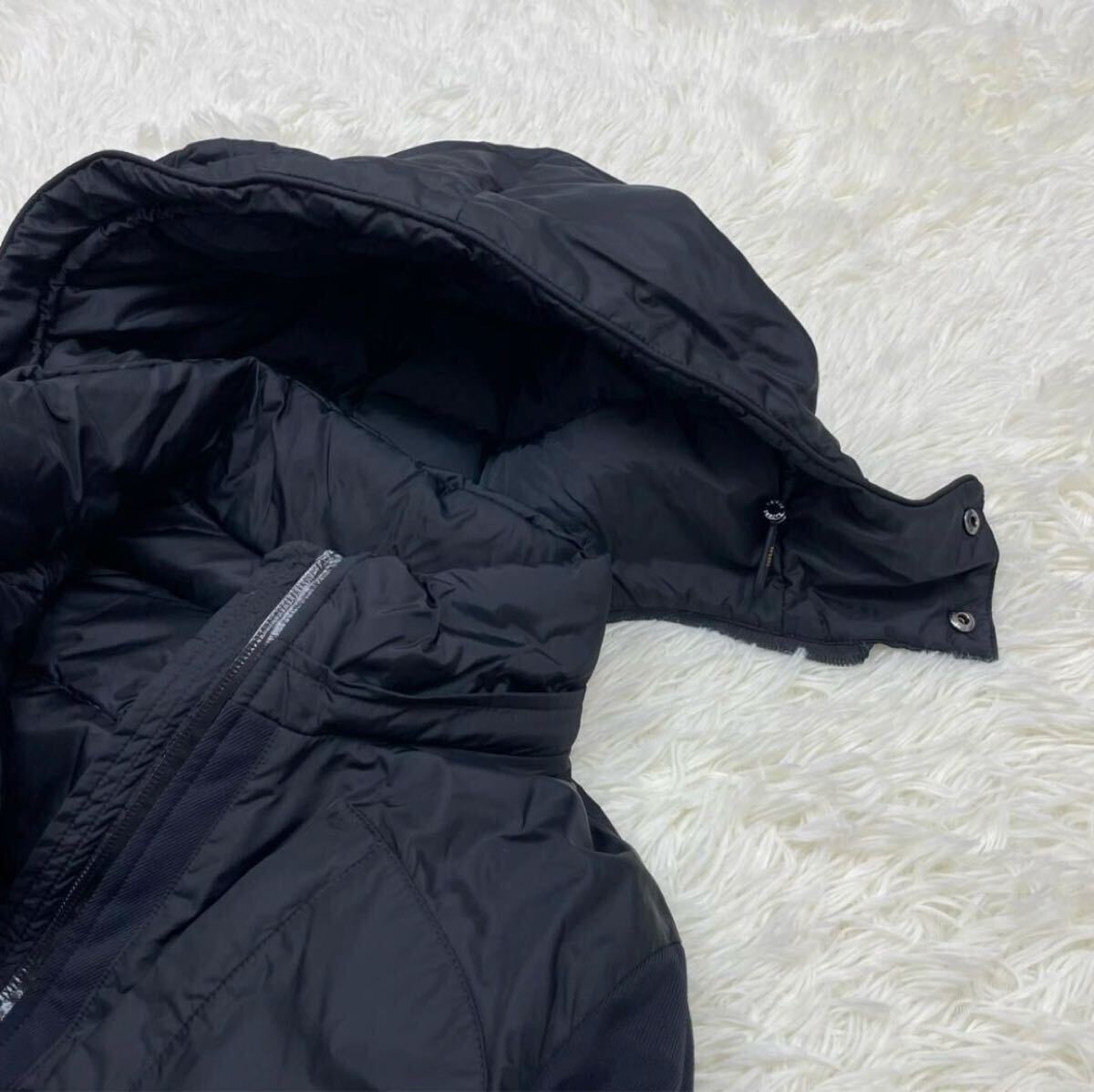 タトラス TATRAS ギブリ GHIBLI ダウンジャケット コンビ ハイブリッド フード 異素材切替 ナイロン ブラック 黒 01 メンズ MTAT20A4666-D_画像7