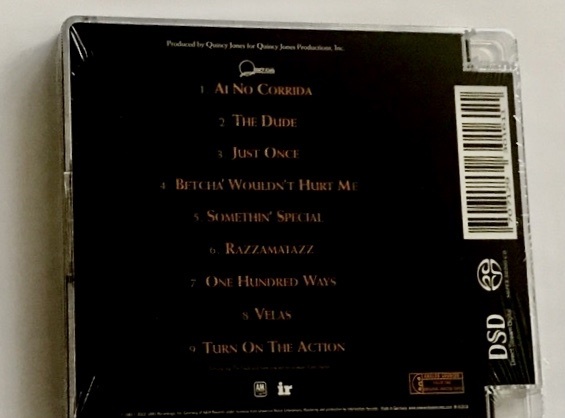 Quincy Jones The Dude SACD クインシー・ジョーンズ 愛のコリーダ 新品 Kevin Gray remaster ( Audio Fidelity Master )_画像2