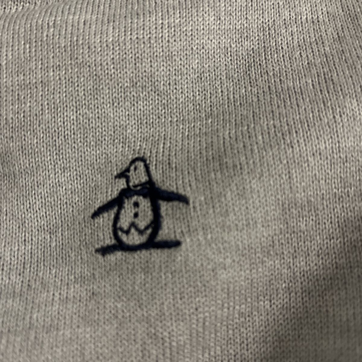 新品保管品　Munsingwear wool50%アクリル50%裏地付きメンズセーターL Lサイズ グレー_画像3