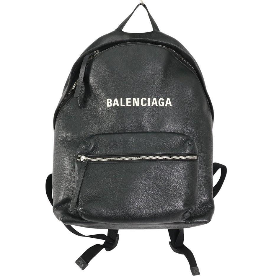 【人気】BALENCIAGA バレンシアガ エブリデイ バックパック リュック メンズ レザー 黒 ブラック 通勤通学 ビジネス 旅行 A4可 PC収納可_画像1