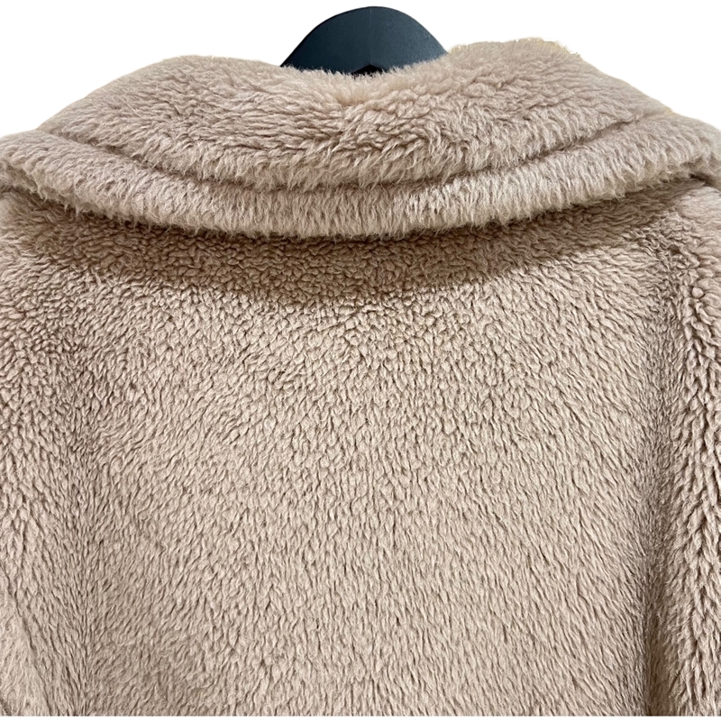 マックスマーラ Max Mara テディベアアイコンロングコート S ベージュ アルパカ ピーコート レディース 中古_画像5