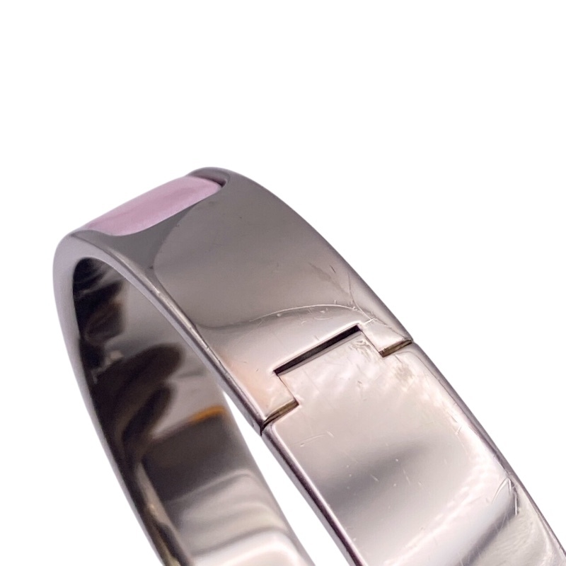 エルメス HERMES クリッククラックPM ピンク/シルバー エナメル・メタル アクセサリー 中古_画像6