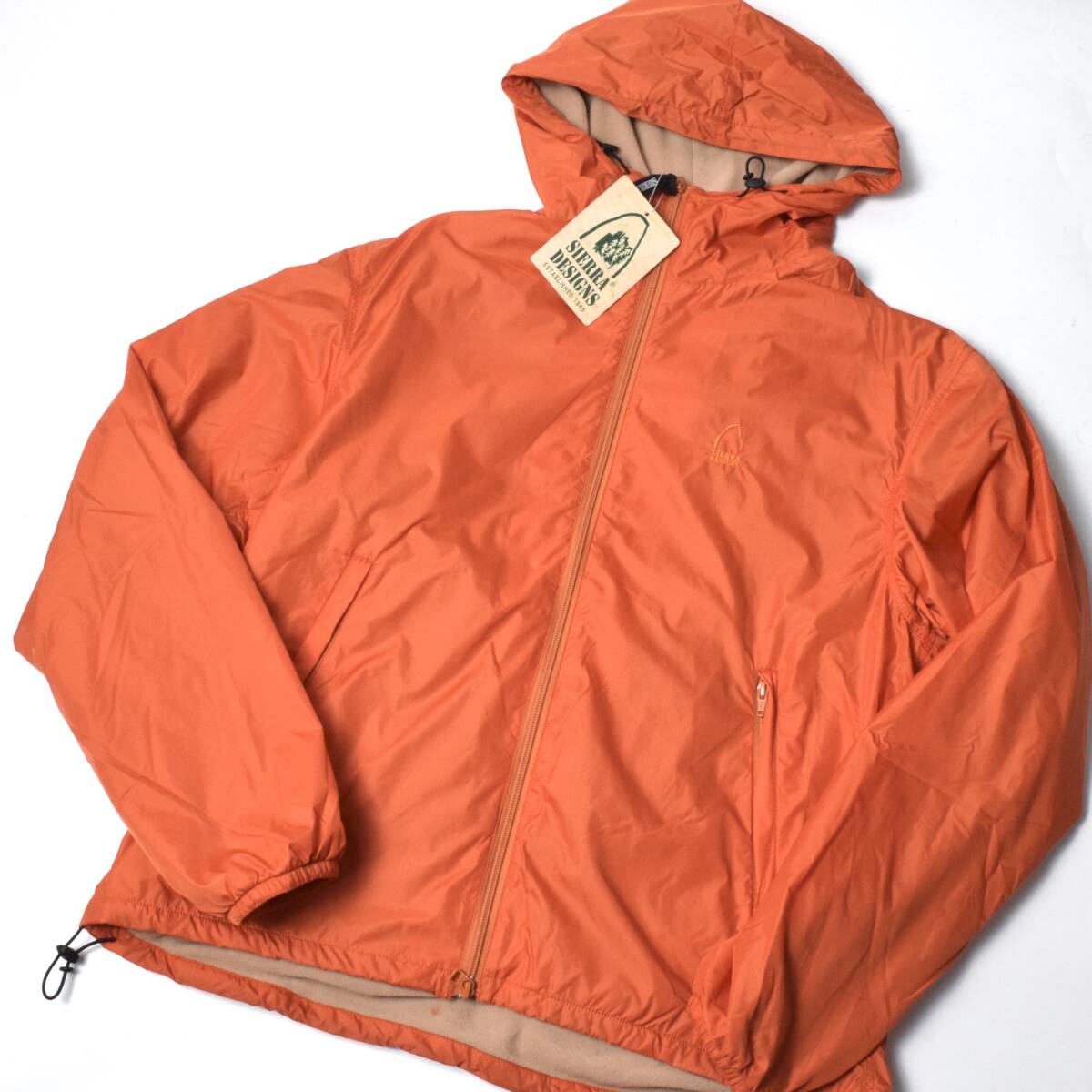 未使用 SIERRA DESIGNS シエラデザイン NYLON FLEECE PARKA フリース ナイロンパーカー M オレンジ 821008_画像2