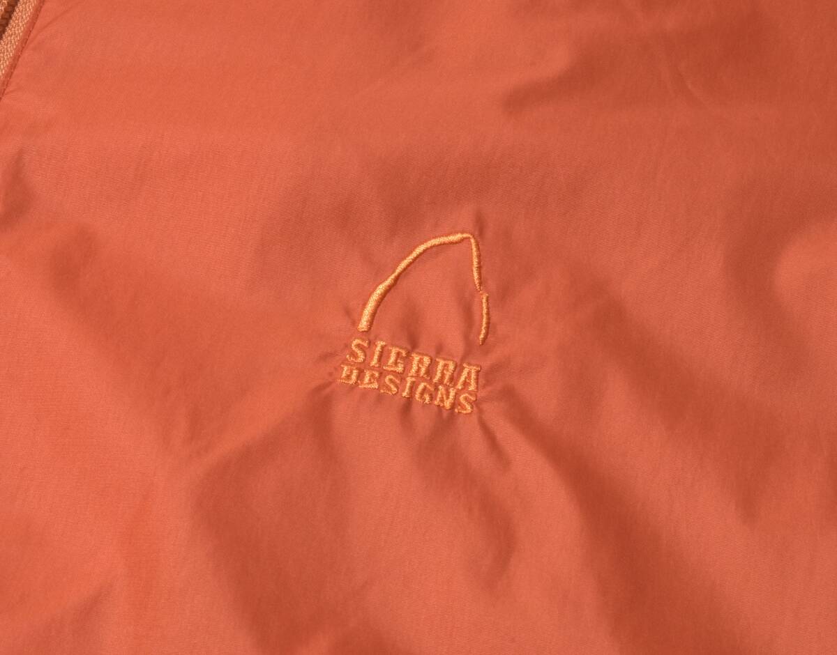 未使用 SIERRA DESIGNS シエラデザイン NYLON FLEECE PARKA フリース ナイロンパーカー S オレンジ 821008_画像6