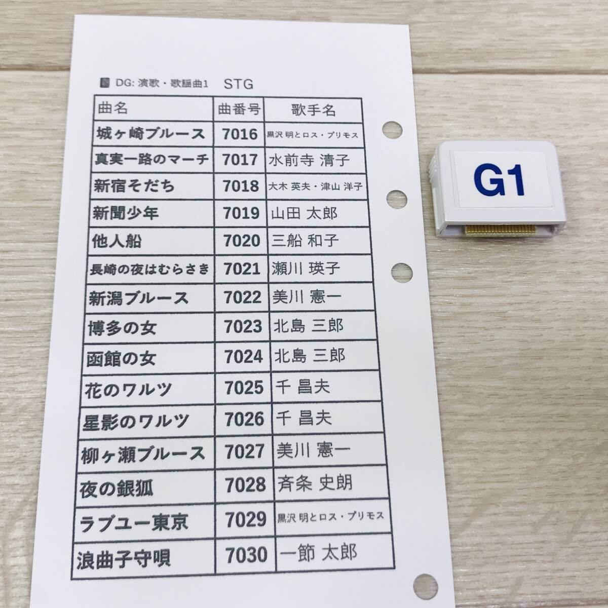 ★送料無料★匿名配送★オンステージ追加曲チップ 演歌・歌謡曲（30曲入り）G1_画像2