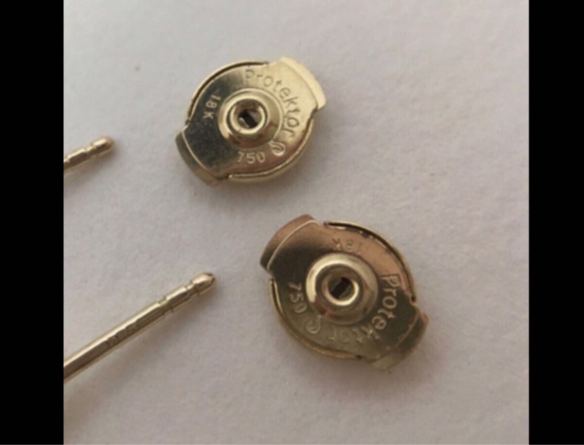 ティファニー 大粒ダイヤ 0.55ct ソリティア ピアス k18yg イエローゴールド 訳あり_画像2