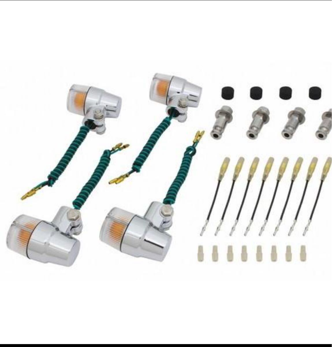 POSH Faith ボッシュ スーパーバイクミニ キャストウインカーシリーズ シングル球 メッキ/クリアー W650/エストレア/バリオス/II _画像1