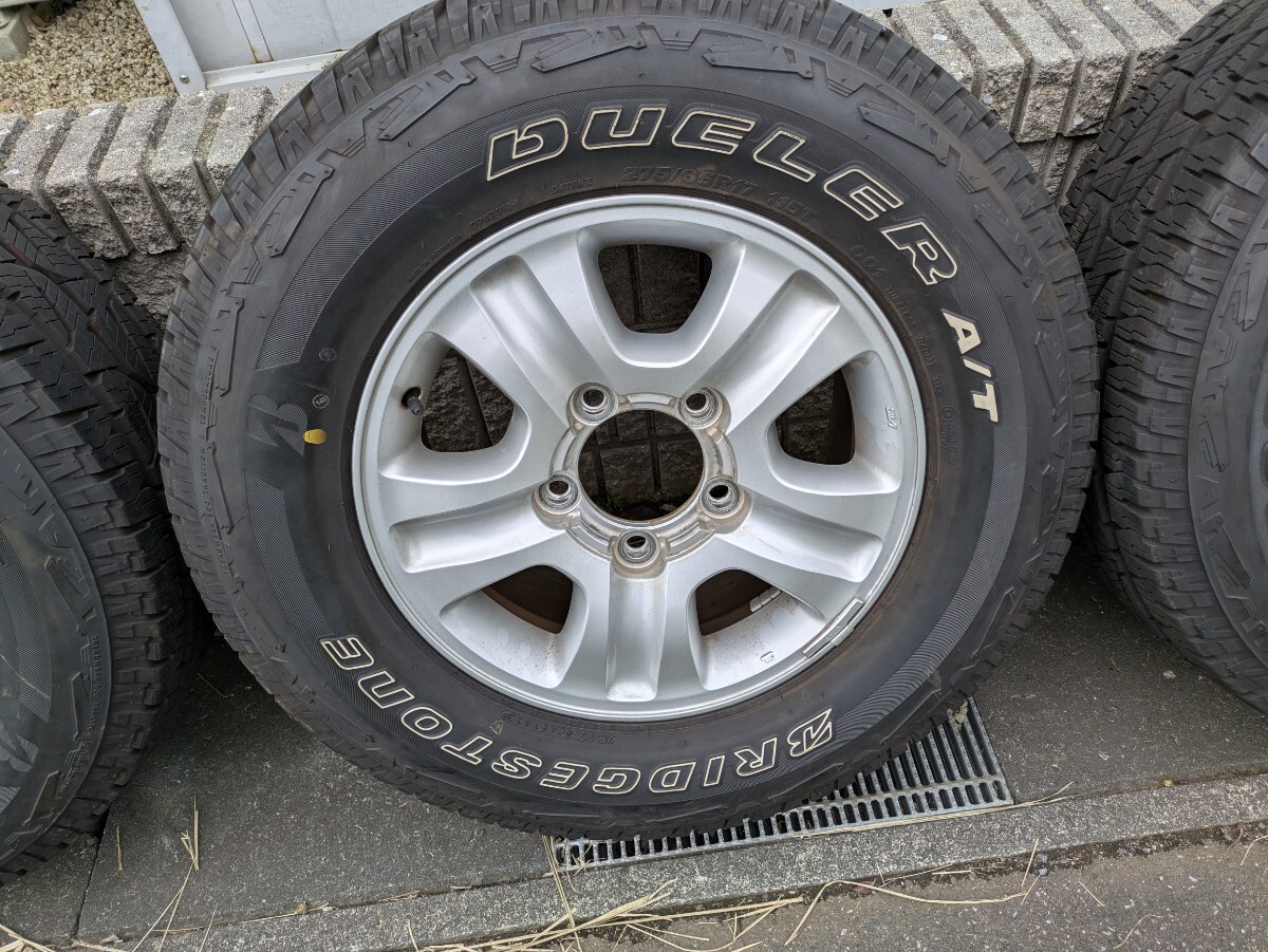 ランク100中期 純正アルミホイール 17インチ　2023年製　ブリヂストン DUELER 275/65R17 残溝8部山位_画像3