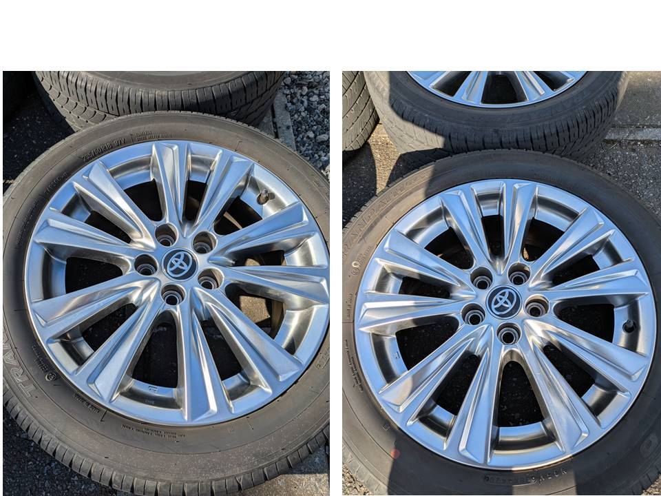 30 アルファード 純正 高輝度 タイヤホイール 18インチ 235/50R18 TOYO TRANPATH 4本セット 1本ガリあり_画像4