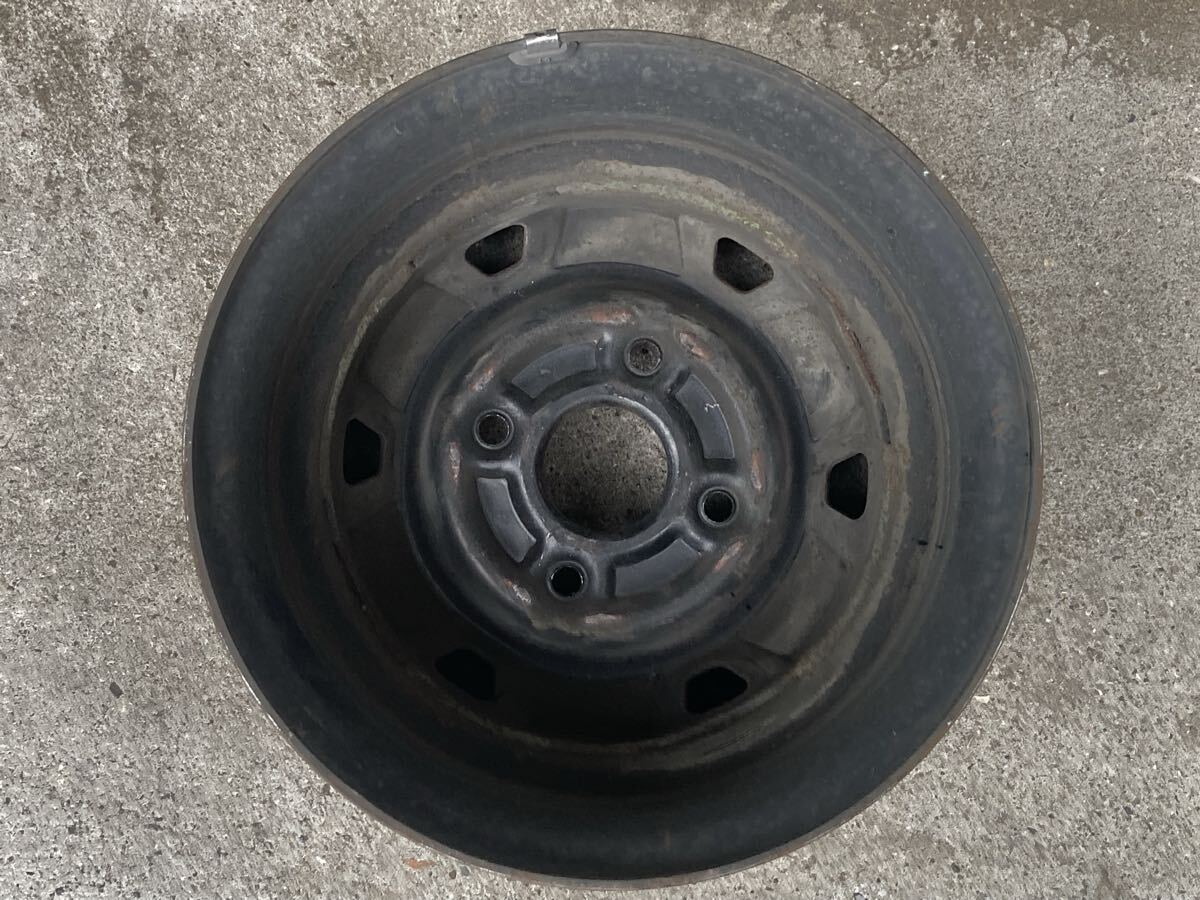 格安！[希少]超低床[スーパーシングルジャストロー[専用サイズ]スチールホイール[12.5×6.75]1本[中古]ライトエース[タウンエース]最適_画像3