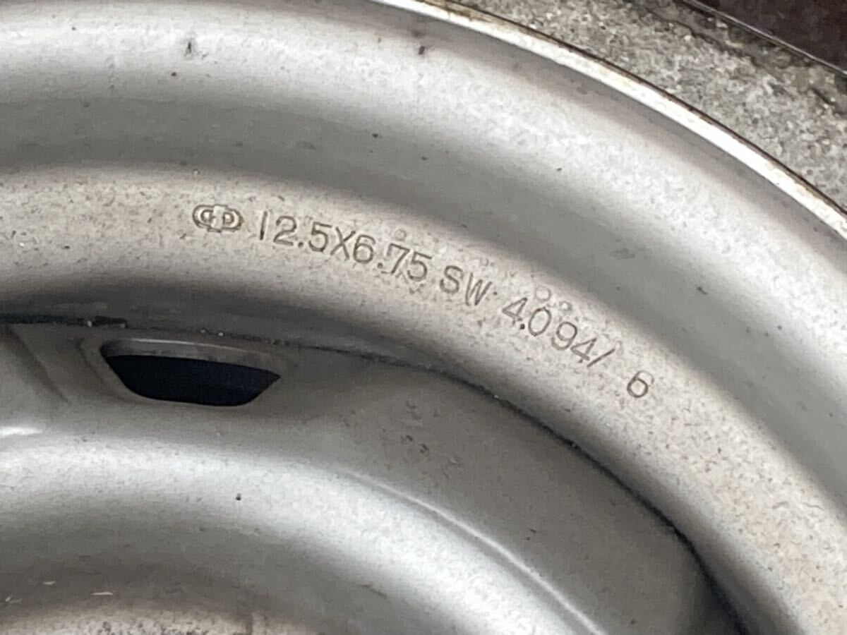 格安！[希少]超低床[スーパーシングルジャストロー[専用サイズ]スチールホイール[12.5×6.75]1本[中古]ライトエース[タウンエース]最適_画像5