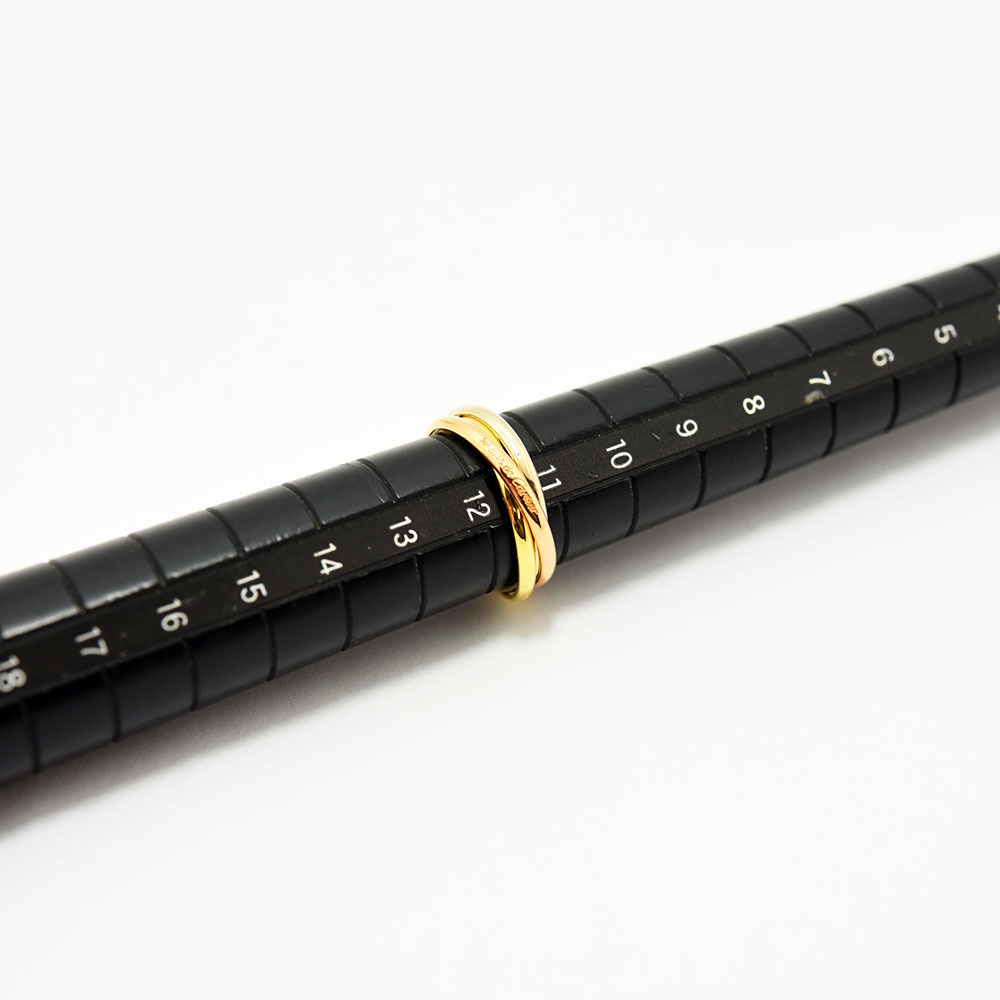 カルティエ リング トリニティ Cartier 指輪 スリーカラー 3連 K18 750 #52 約11.5号 新品仕上げ 中古_画像8