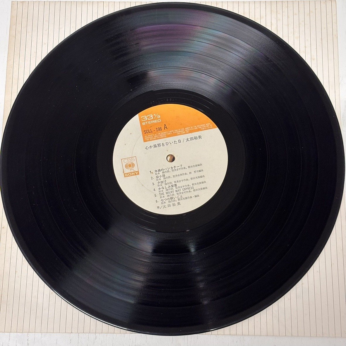 【41】太田裕美 心が風邪を引いた日 レコード アナログ盤 昭和レトロ 歌謡曲 ポップス ニュー・ミュージック 現状品_画像3