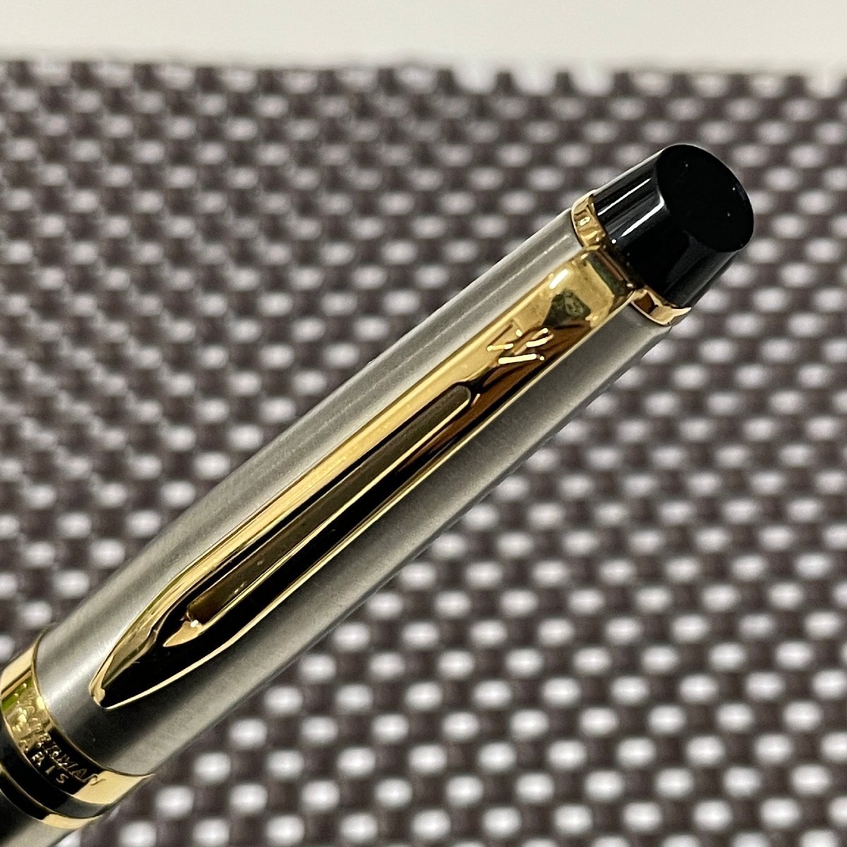 【41】WATERMAN ウォーターマン エキスパートエッセンシャル ボールペン 名入り メタリックGT 中古 筆記用具 ペン 中古_画像3
