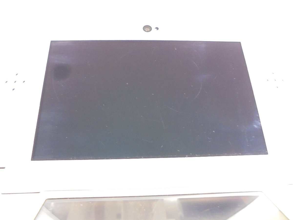 【80】1円～NINTENDO 任天堂 new NINTENDO 3DS LL ホワイト RED-001 キズ 汚れ タッチペンなし カセット1個付き 動作未確認 ジャンク扱い_画像4