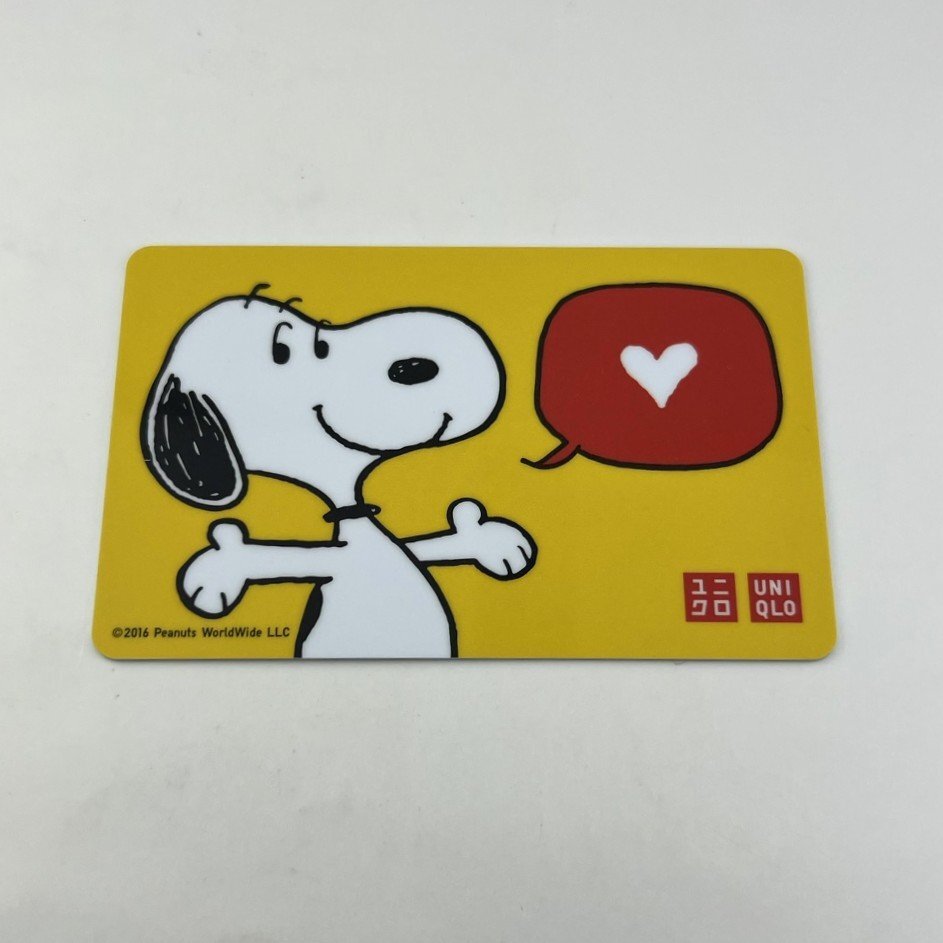 【77】 UNIQLO ユニクロ ギフトカード 3,000円 1枚 ギフト スヌーピー柄 有効期限2028年8月19日 ファッション ギフト券 商品券 未使用_画像2