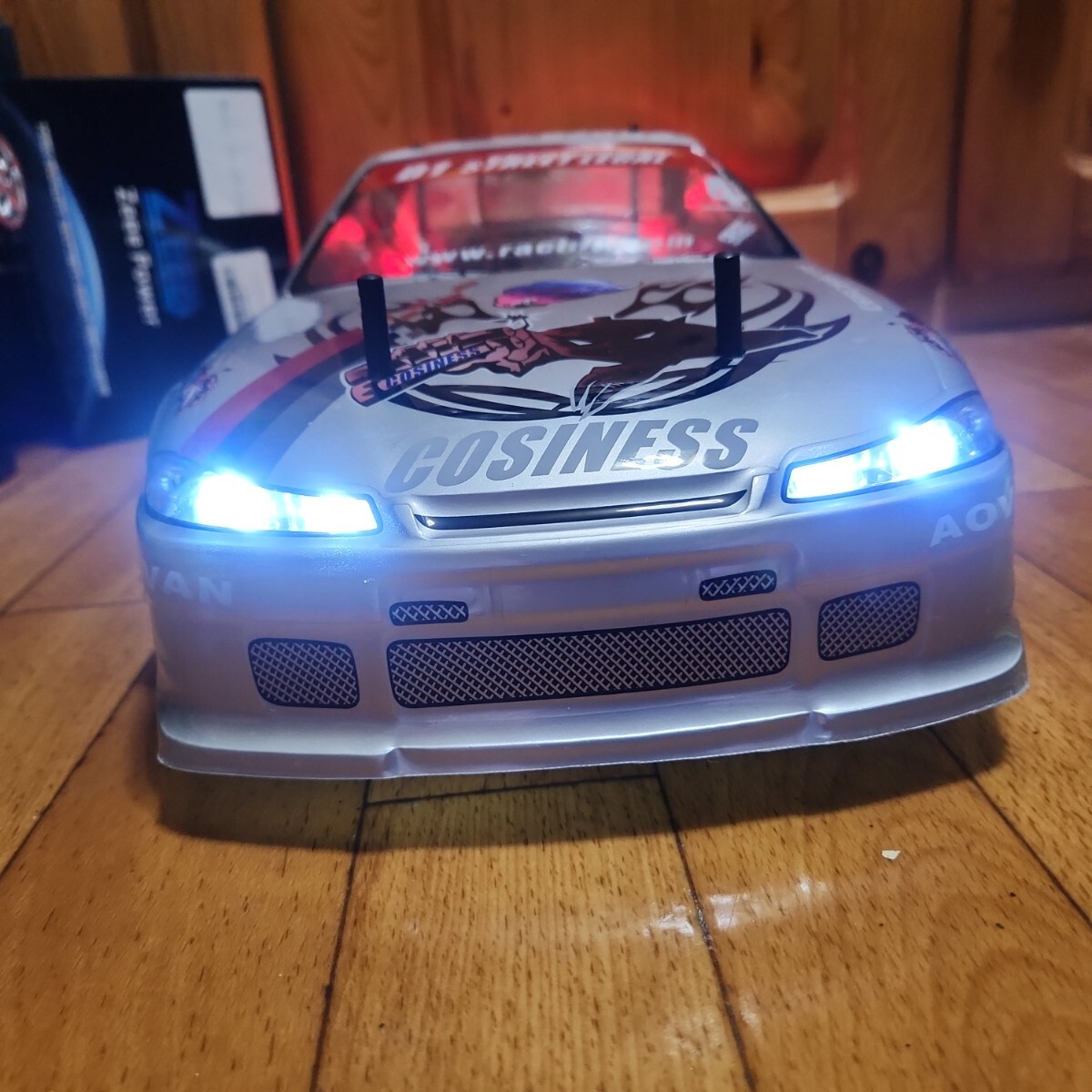 動画あり 即決《送料無料》 激安 YD-2 フルセット 電飾　シルビア ボディ ヨコモ TT02 サクラ RWD ラジコン ドリパケ tt01 RD1.0 ドリフト_画像2