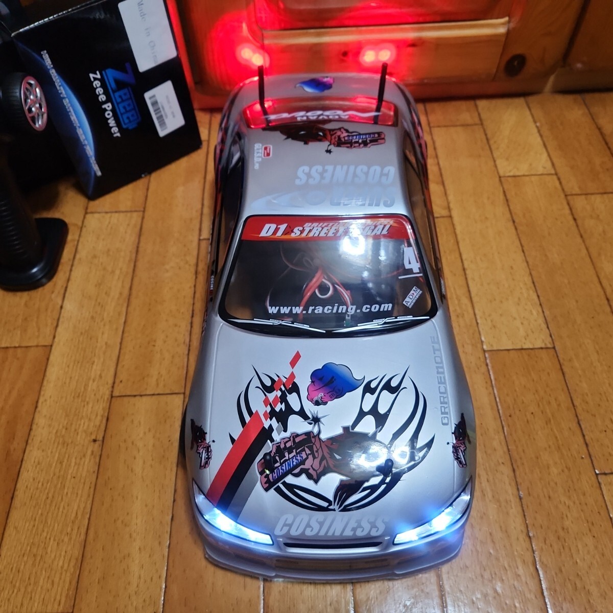 動画あり 即決《送料無料》 激安 YD-2 フルセット 電飾　シルビア ボディ ヨコモ TT02 サクラ RWD ラジコン ドリパケ tt01 RD1.0 ドリフト_画像3