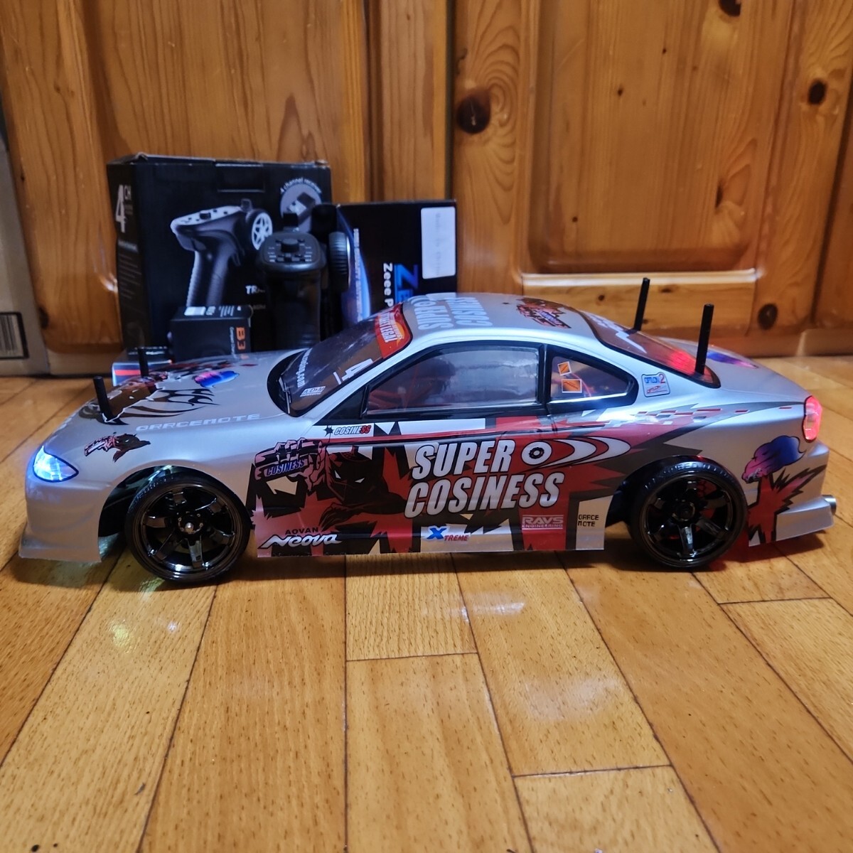 動画あり 即決《送料無料》 激安 YD-2 フルセット 電飾　シルビア ボディ ヨコモ TT02 サクラ RWD ラジコン ドリパケ tt01 RD1.0 ドリフト_画像4